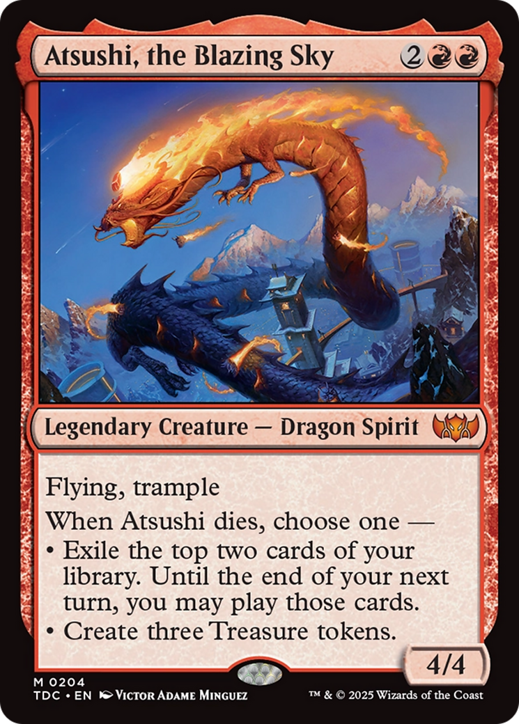 Atsushi, the Blazing Sky [Tarkir: Dragonstorm Commander] | Impulse Games and Hobbies