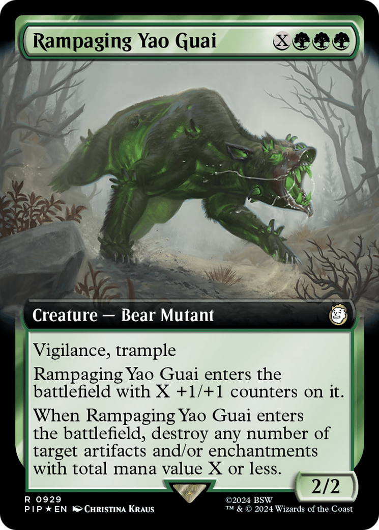 Rampaging Yao Guai (Extended Art) (Surge Foil) [Fallout] | Impulse Games and Hobbies