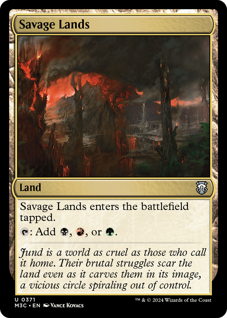 Savage Lands (Ripple Foil) [Modern Horizons 3 Commander] | Impulse Games and Hobbies