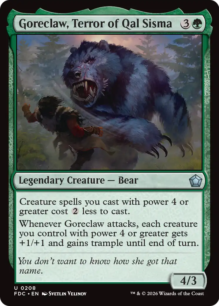 Goreclaw, Terror of Qal Sisma [Foundations Commander] | Impulse Games and Hobbies
