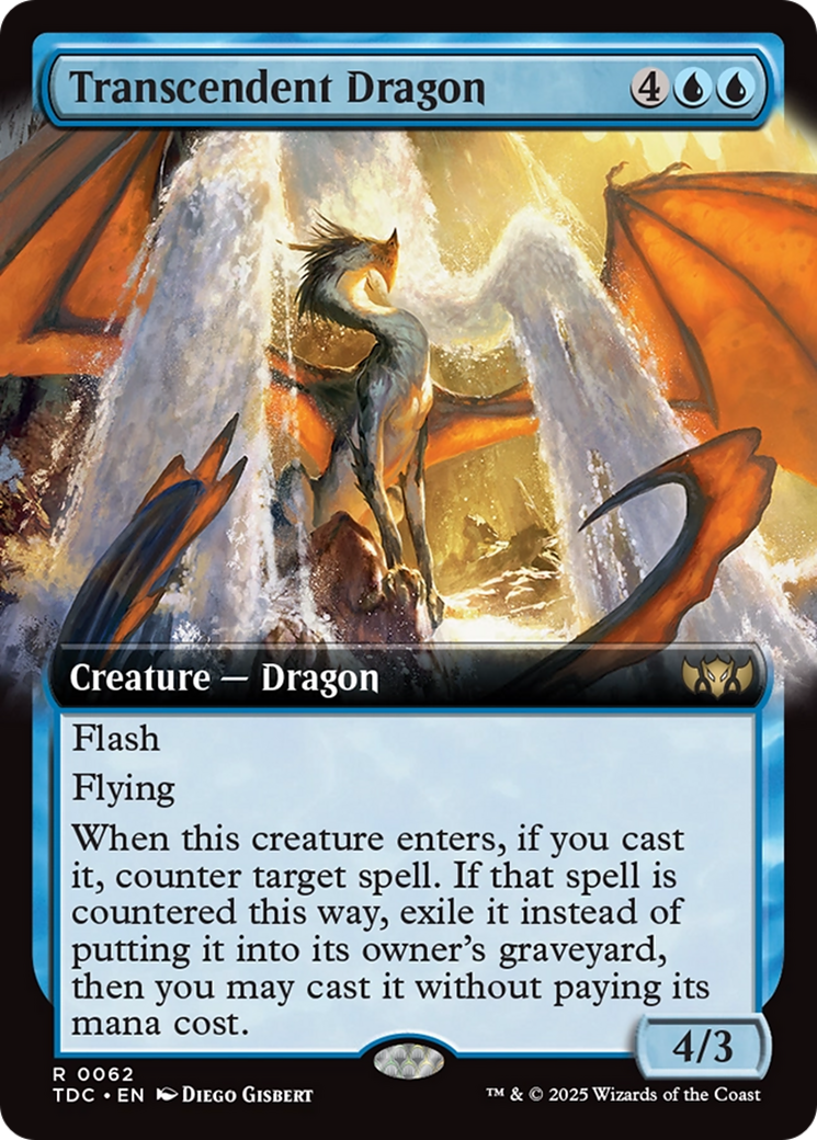 Transcendent Dragon (Extended Art) [Tarkir: Dragonstorm Commander] | Impulse Games and Hobbies