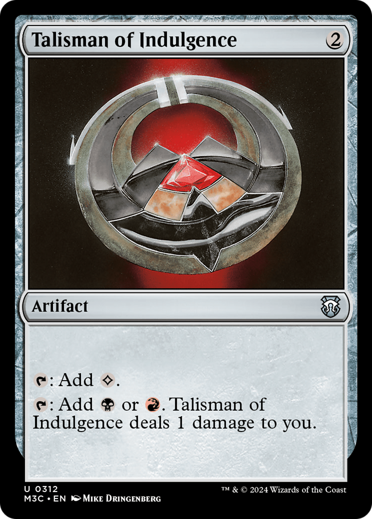 Talisman of Indulgence (Ripple Foil) [Modern Horizons 3 Commander] | Impulse Games and Hobbies