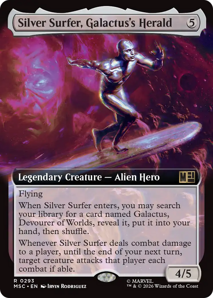 Silver Surfer, Galactus's Herald (Extended Art) [Marvel Super Heroes Commander] | Impulse Games and Hobbies