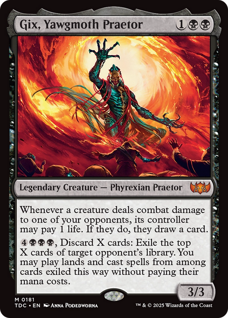 Gix, Yawgmoth Praetor [Tarkir: Dragonstorm Commander] | Impulse Games and Hobbies