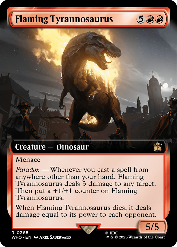 Flaming Tyrannosaurus (Extended Art) [Doctor Who] | Impulse Games and Hobbies