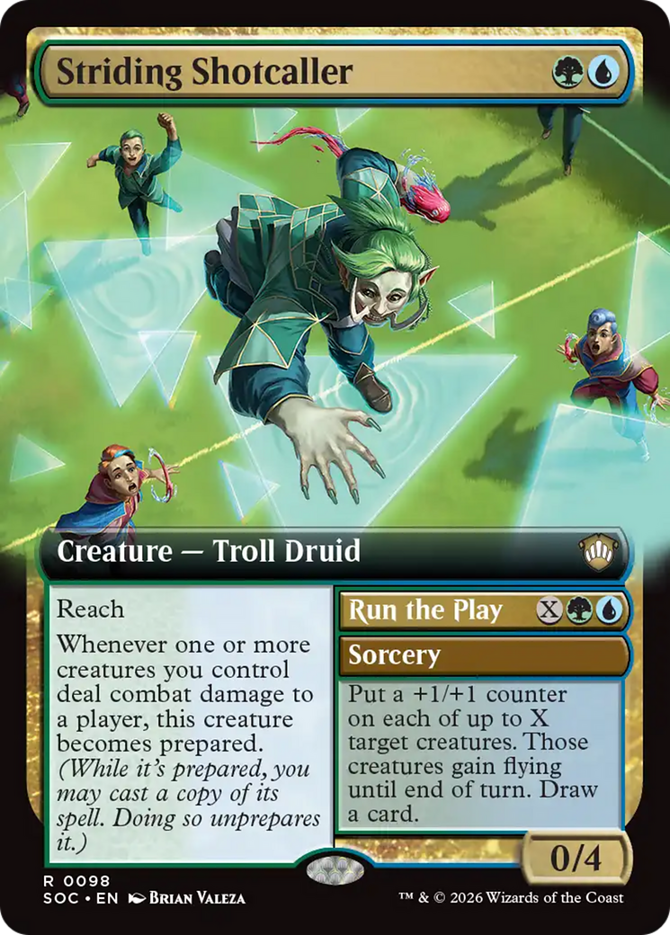 Striding Shotcaller (Extended Art) [Secrets of Strixhaven Commander] | Impulse Games and Hobbies