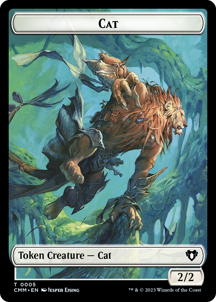 Treasure // Cat (0005) Double-Sided Token [Commander Masters Tokens] | Impulse Games and Hobbies