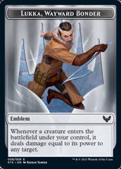 Fractal // Lukka, Wayward Bonder Emblem Double-Sided Token [Strixhaven: School of Mages Tokens] | Impulse Games and Hobbies