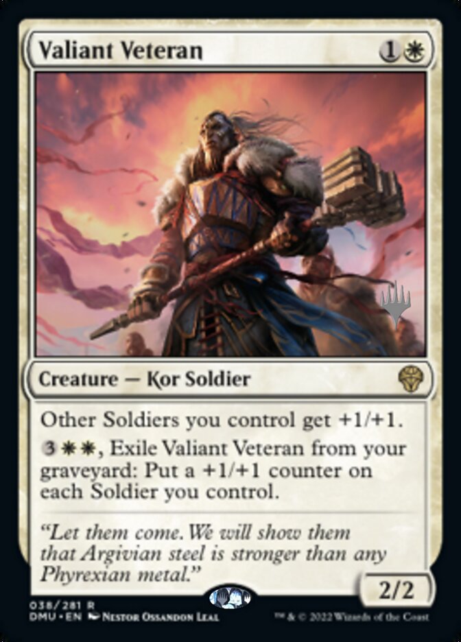 Valiant Veteran (Promo Pack) [Dominaria United Promos] | Impulse Games and Hobbies