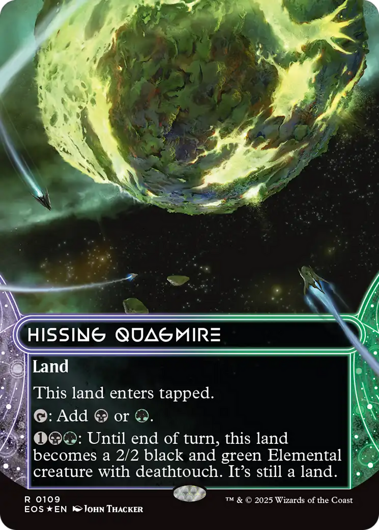 Hissing Quagmire (0109) (Borderless) (Galaxy Foil) [Edge of Eternities: Stellar Sights] | Impulse Games and Hobbies