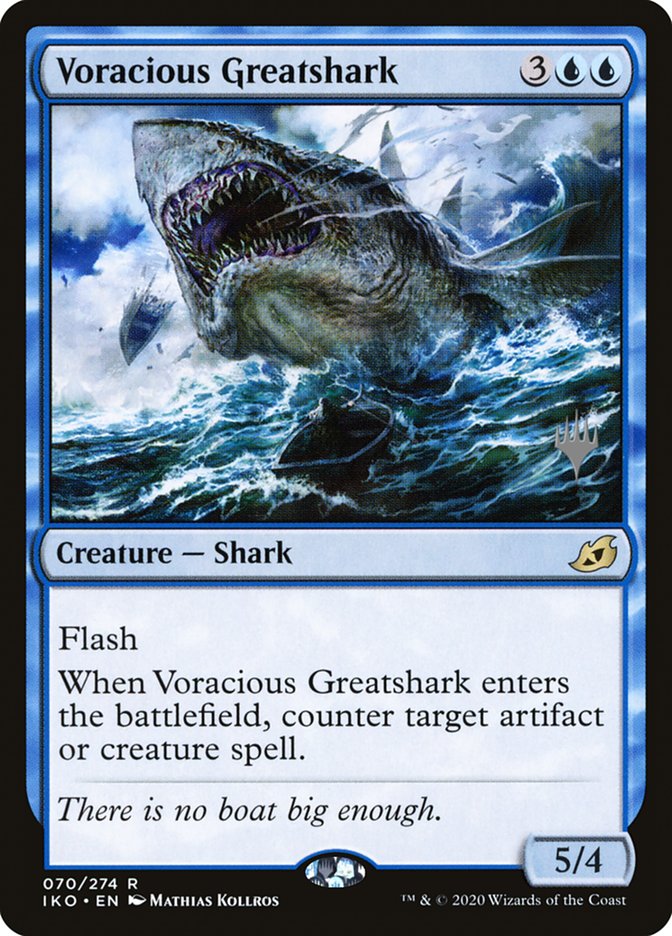 Voracious Greatshark (Promo Pack) [Ikoria: Lair of Behemoths Promos] | Impulse Games and Hobbies