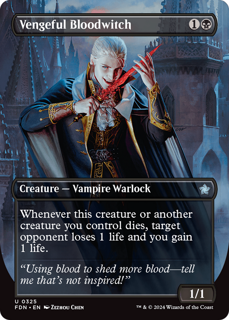 Vengeful Bloodwitch (Borderless) [Foundations] | Impulse Games and Hobbies