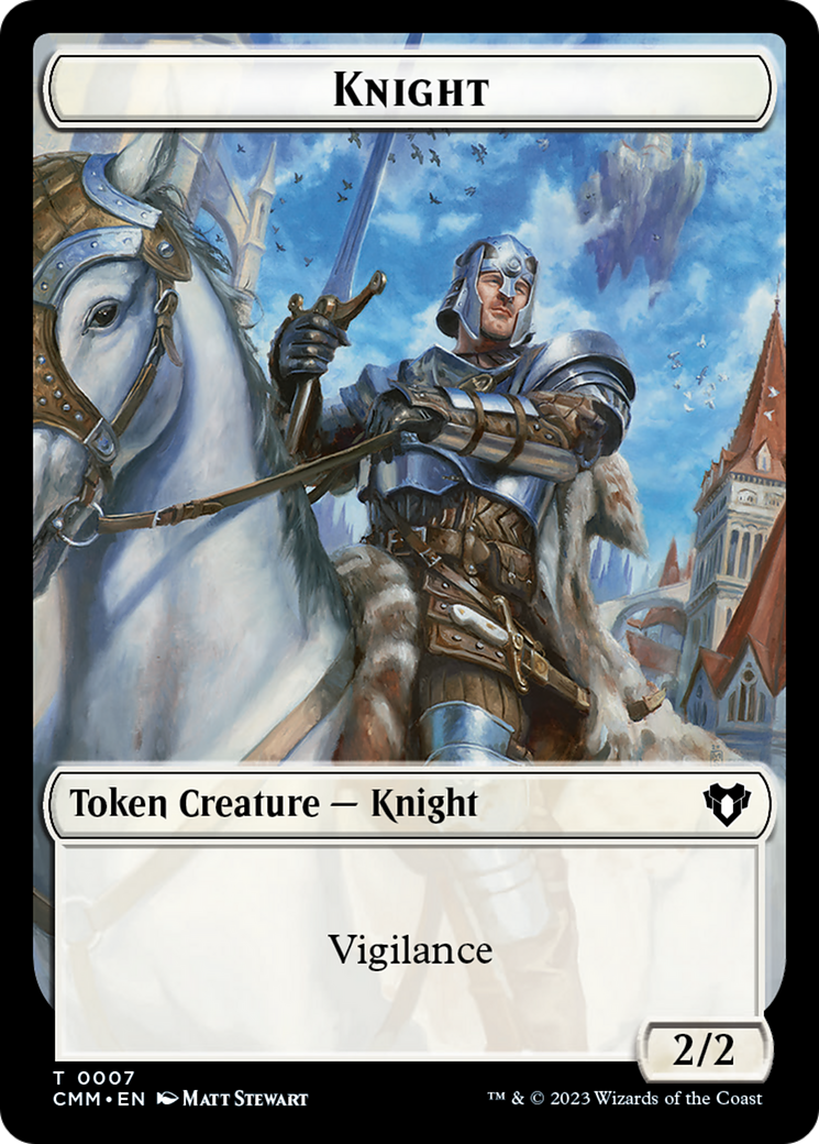 Eldrazi // Knight Double-Sided Token [Commander Masters Tokens] | Impulse Games and Hobbies