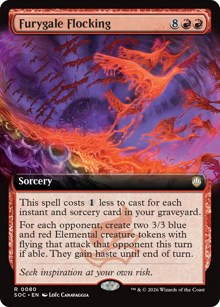 Furygale Flocking (Extended Art) [Secrets of Strixhaven Commander] | Impulse Games and Hobbies