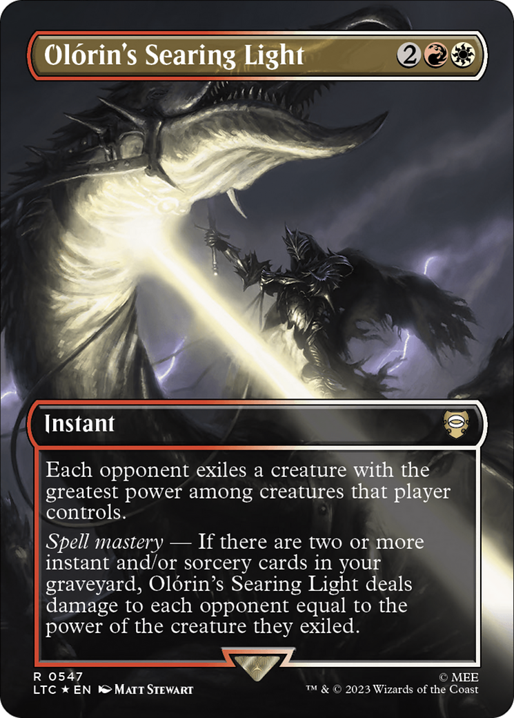 Olorin's Searing Light (Borderless) (Surge Foil) [The Lord of the Rings: Tales of Middle-Earth Commander] | Impulse Games and Hobbies