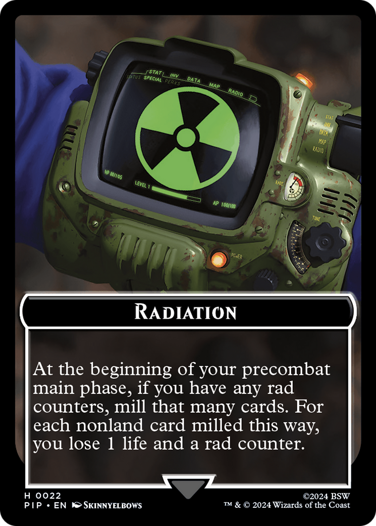 Radiation // Treasure (018) Double-Sided Token [Fallout Tokens] | Impulse Games and Hobbies