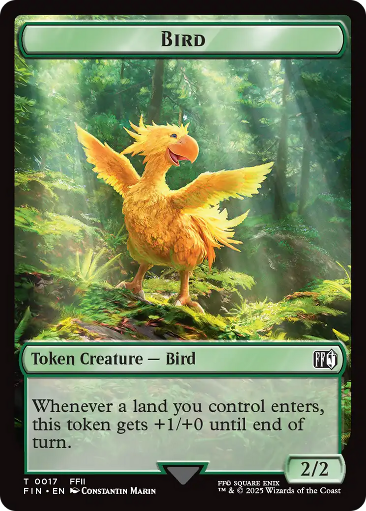 Bird (0017) // Wizard (0015) Double-Sided Token [FINAL FANTASY Tokens] | Impulse Games and Hobbies