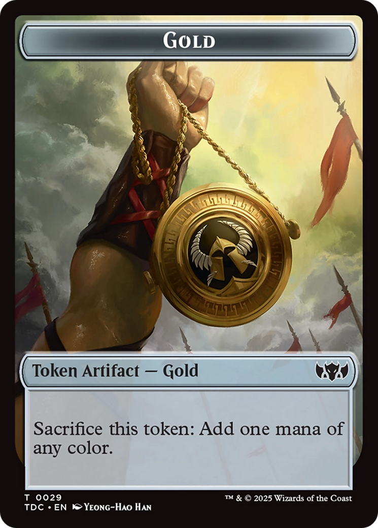 Elemental (0016) // Gold Double-Sided Token [Tarkir: Dragonstorm Commander Tokens] | Impulse Games and Hobbies