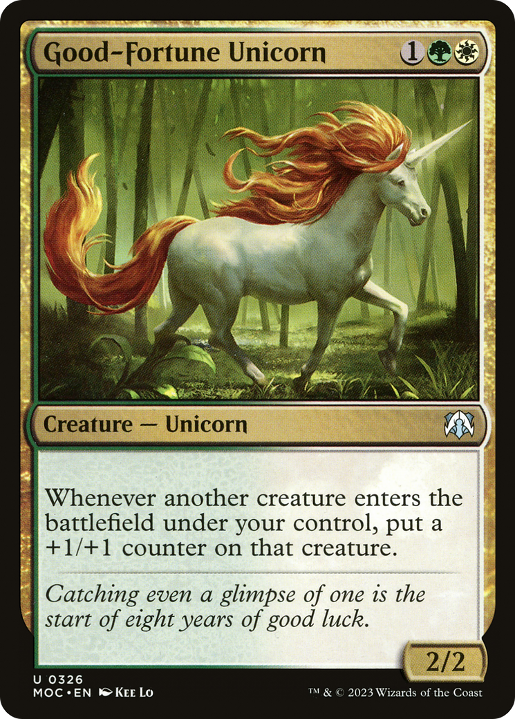 Good-Fortune Unicorn [March of the Machine Commander] | Impulse Games and Hobbies