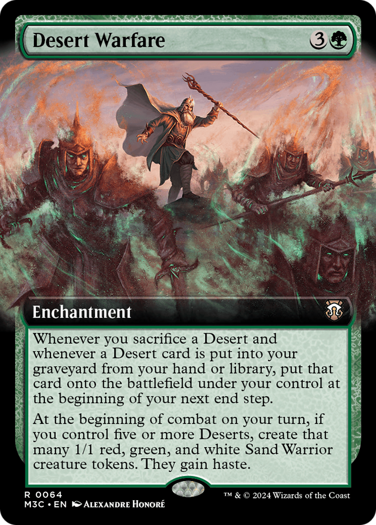 Desert Warfare (Extended Art) (Ripple Foil) [Modern Horizons 3 Commander] | Impulse Games and Hobbies