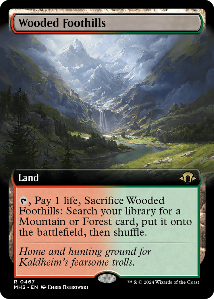 Wooded Foothills (Extended Art) [Modern Horizons 3] | Impulse Games and Hobbies