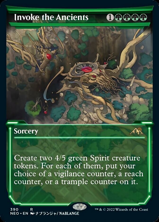 Invoke the Ancients (Showcase Soft Glow) [Kamigawa: Neon Dynasty] | Impulse Games and Hobbies