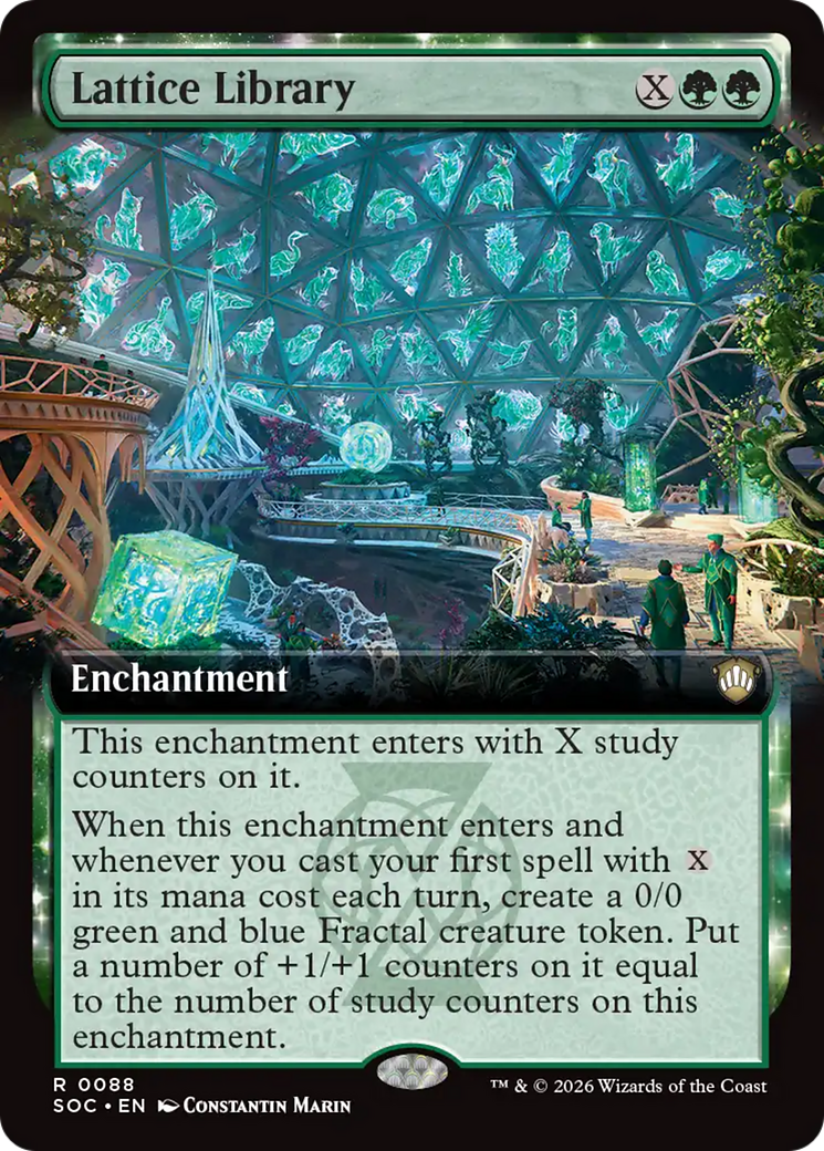 Lattice Library (Extended Art) [Secrets of Strixhaven Commander] | Impulse Games and Hobbies