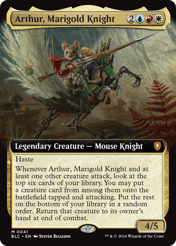 Arthur, Marigold Knight (Extended Art) [Bloomburrow Commander] | Impulse Games and Hobbies