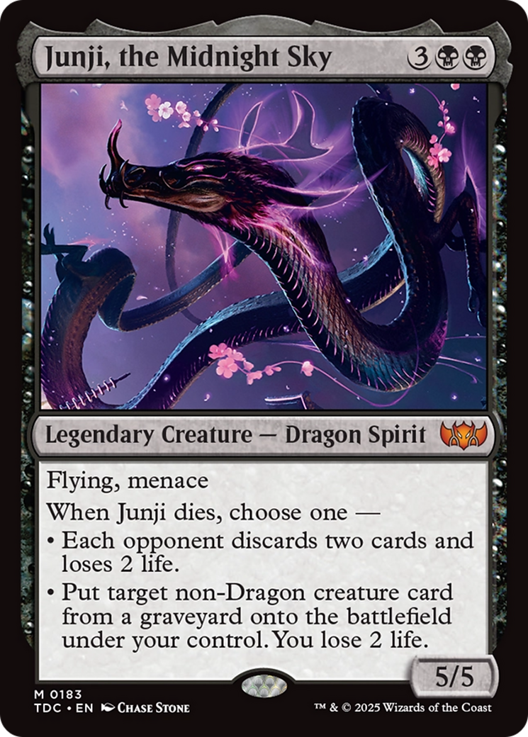 Junji, the Midnight Sky [Tarkir: Dragonstorm Commander] | Impulse Games and Hobbies