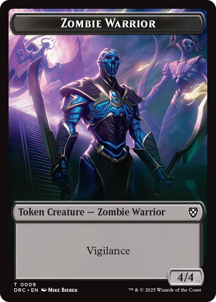 Zombie Army // Zombie Warrior Double-Sided Token [Aetherdrift Tokens] | Impulse Games and Hobbies