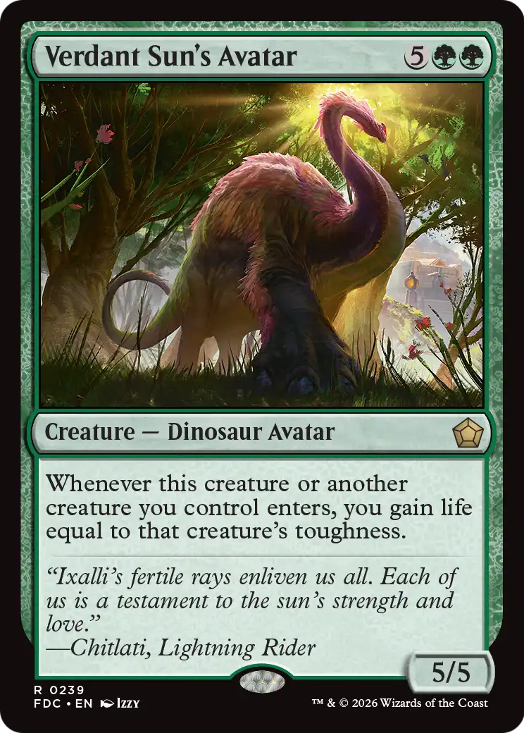 Verdant Sun's Avatar [Foundations Commander] | Impulse Games and Hobbies