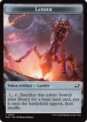 Human Soldier // Lander (0007) Doubled-Sided Token [Edge of Eternities Tokens] | Impulse Games and Hobbies