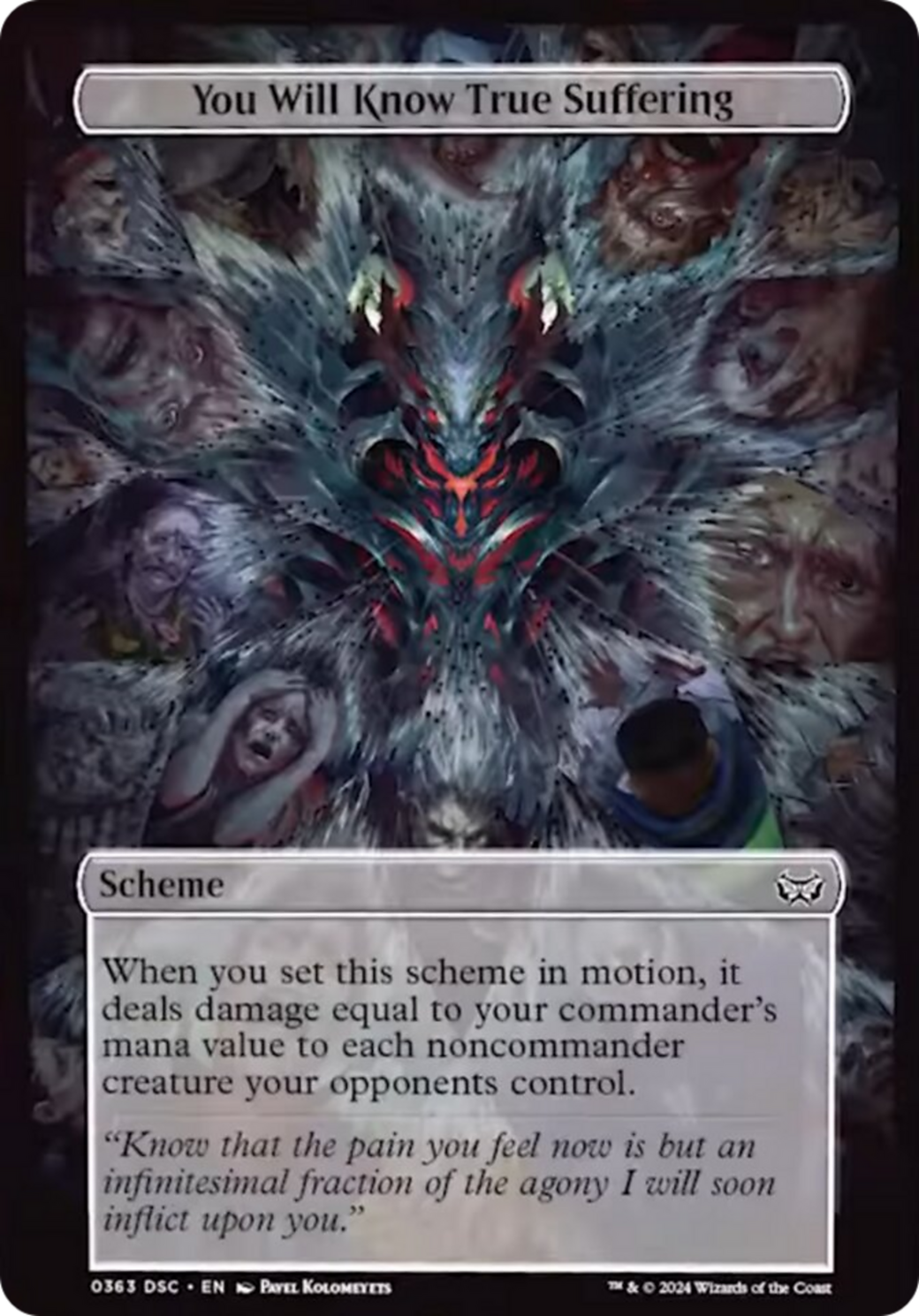 You Will Know True Suffering (Full Art) [Duskmourn: Archenemy] | Impulse Games and Hobbies