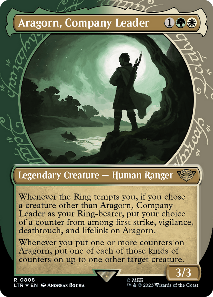 Aragorn, Company Leader (Showcase) (Surge Foil) [The Lord of the Rings: Tales of Middle-Earth] | Impulse Games and Hobbies