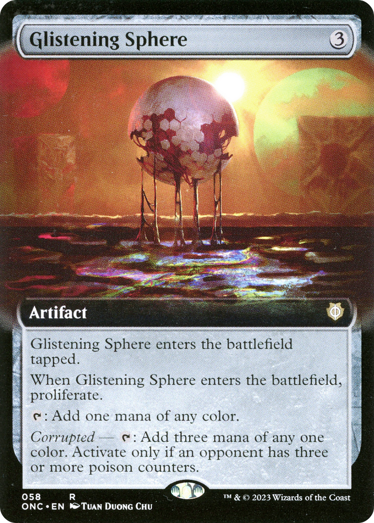 Glistening Sphere (Extended Art) [Phyrexia: All Will Be One Commander] | Impulse Games and Hobbies