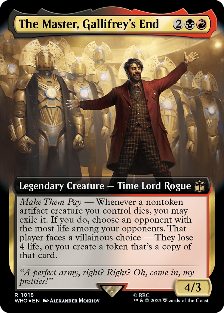 The Master, Gallifrey's End (Extended Art) (Surge Foil) [Doctor Who] | Impulse Games and Hobbies