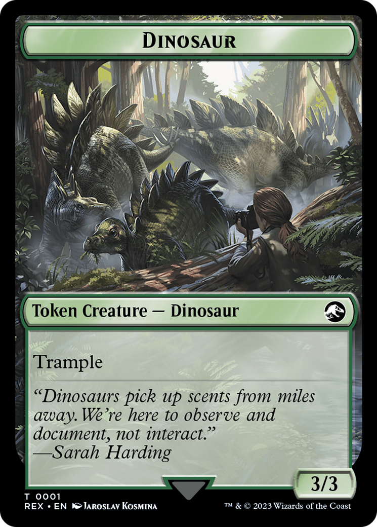 Treasure (0018) // Dinosaur (0001) Double-Sided Token [The Lost Caverns of Ixalan Tokens] | Impulse Games and Hobbies