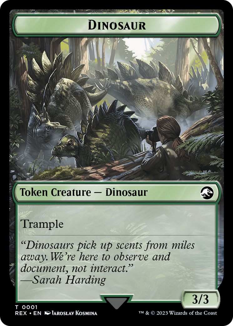 Fungus Dinosaur // Dinosaur (0001) Double-Sided Token [The Lost Caverns of Ixalan Tokens] | Impulse Games and Hobbies