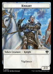 Treasure // Knight Double-Sided Token [Commander Masters Tokens] | Impulse Games and Hobbies