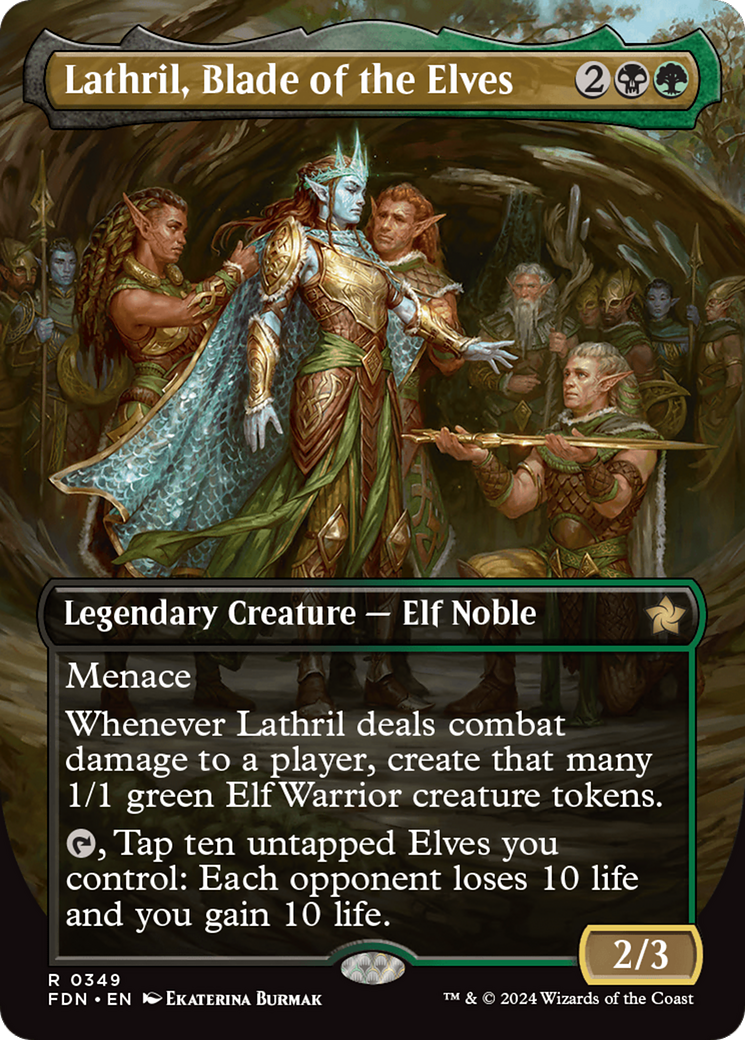 Lathril, Blade of the Elves (Borderless) [Foundations] | Impulse Games and Hobbies