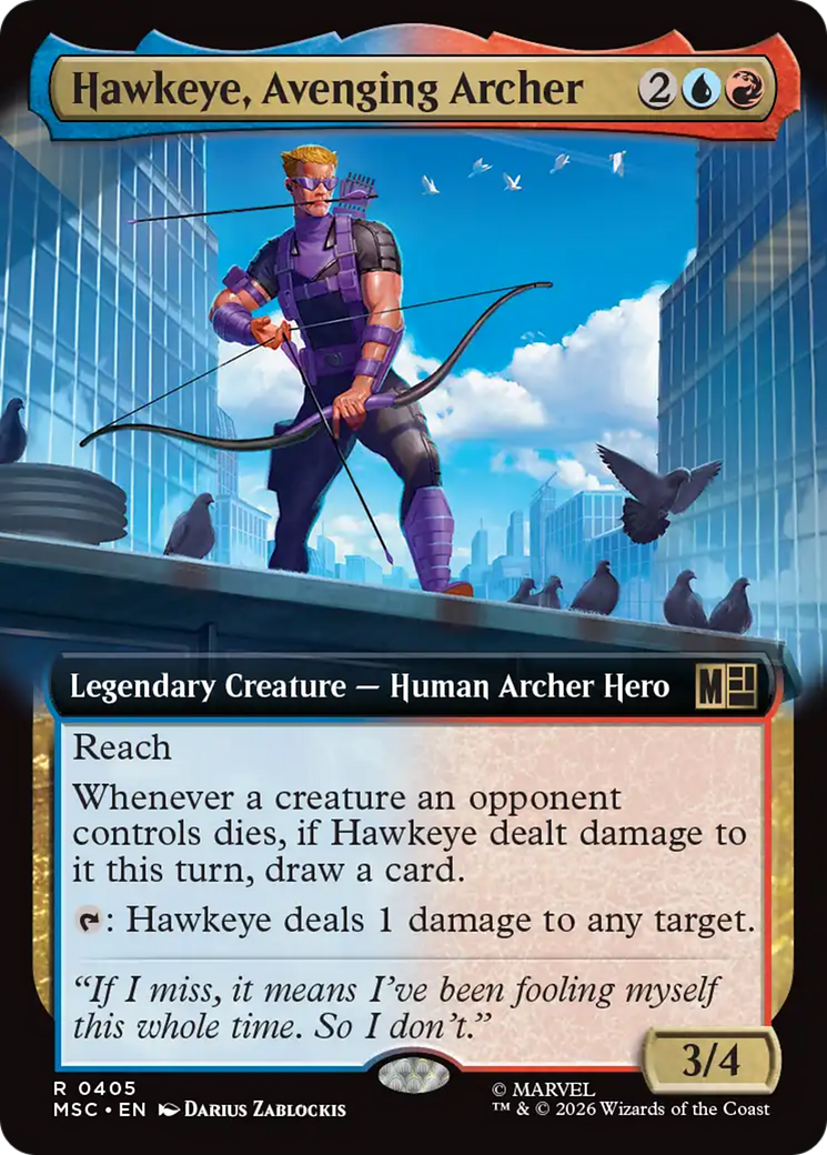 Hawkeye, Avenging Archer (Extended Art) [Marvel Super Heroes Commander] | Impulse Games and Hobbies