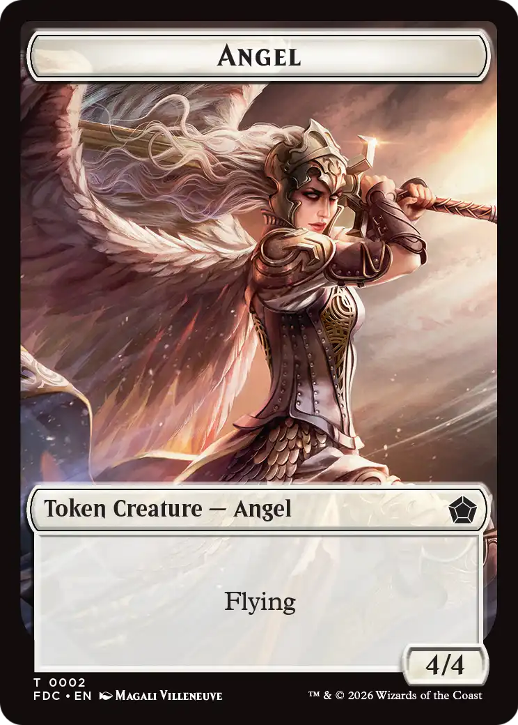 Angel (0002) // Spirit Double-Sided Token [Foundations Commander Tokens] | Impulse Games and Hobbies