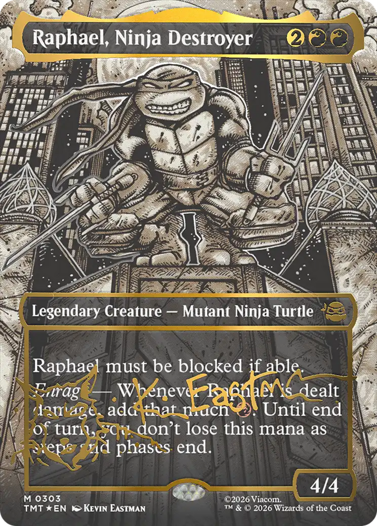 Raphael, Ninja Destroyer (Borderless) (Gold-Stamped Signature) [Teenage Mutant Ninja Turtles] | Impulse Games and Hobbies