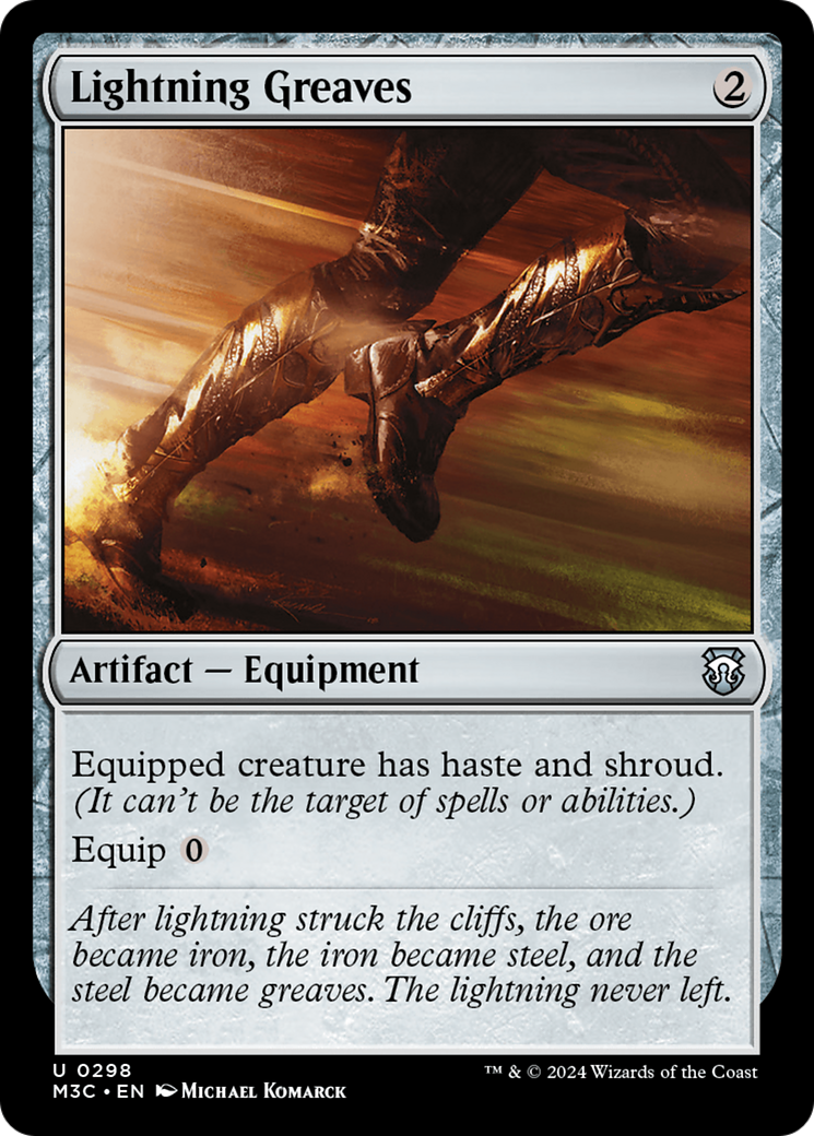 Lightning Greaves (Ripple Foil) [Modern Horizons 3 Commander] | Impulse Games and Hobbies