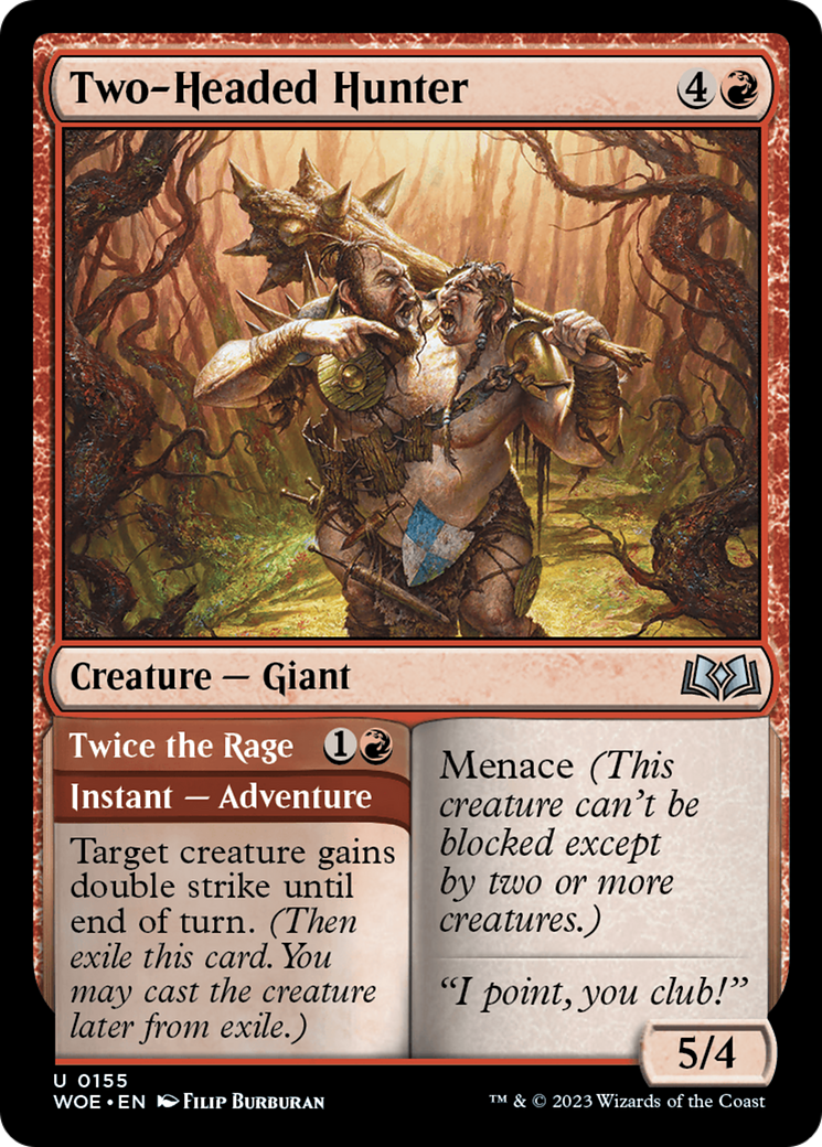 Two-Headed Hunter // Twice the Rage [Wilds of Eldraine] | Impulse Games and Hobbies