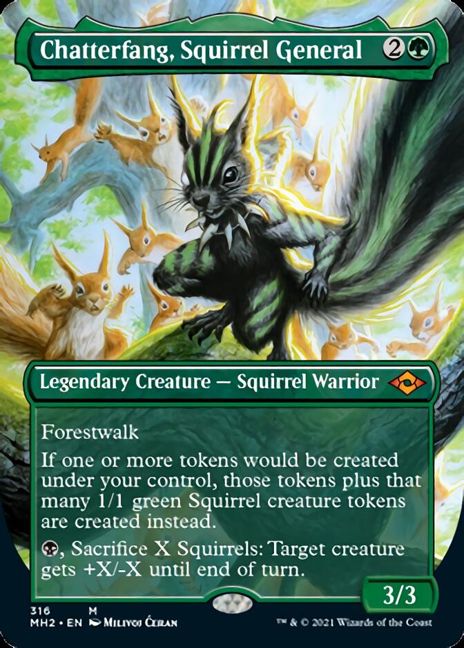 Chatterfang, Squirrel General (Borderless Alternate Art) [Modern Horizons 2] | Impulse Games and Hobbies