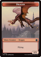 Dragon (0009) // Treasure Double-Sided Token [Foundations Commander Tokens] | Impulse Games and Hobbies