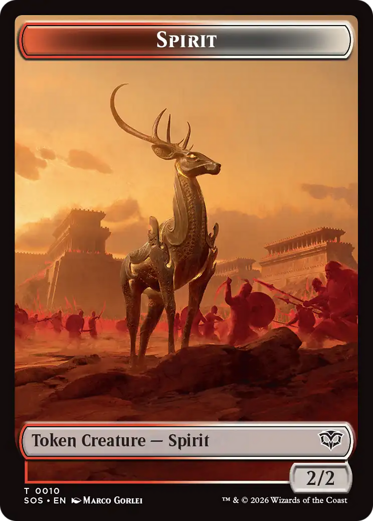 Fractal (0004) // Spirit (0010) Double-Sided Token [Secrets of Strixhaven Tokens] | Impulse Games and Hobbies