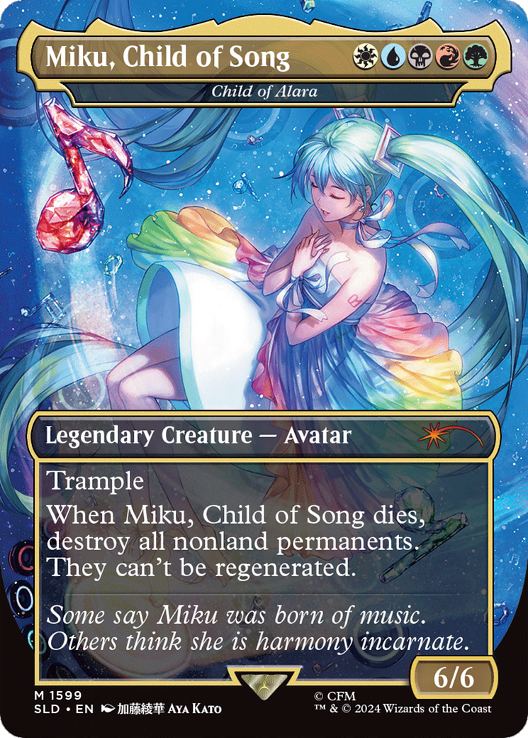 Miku, Child of Song - Child of Alara (Rainbow Foil) [Secret Lair Drop Series] | Impulse Games and Hobbies