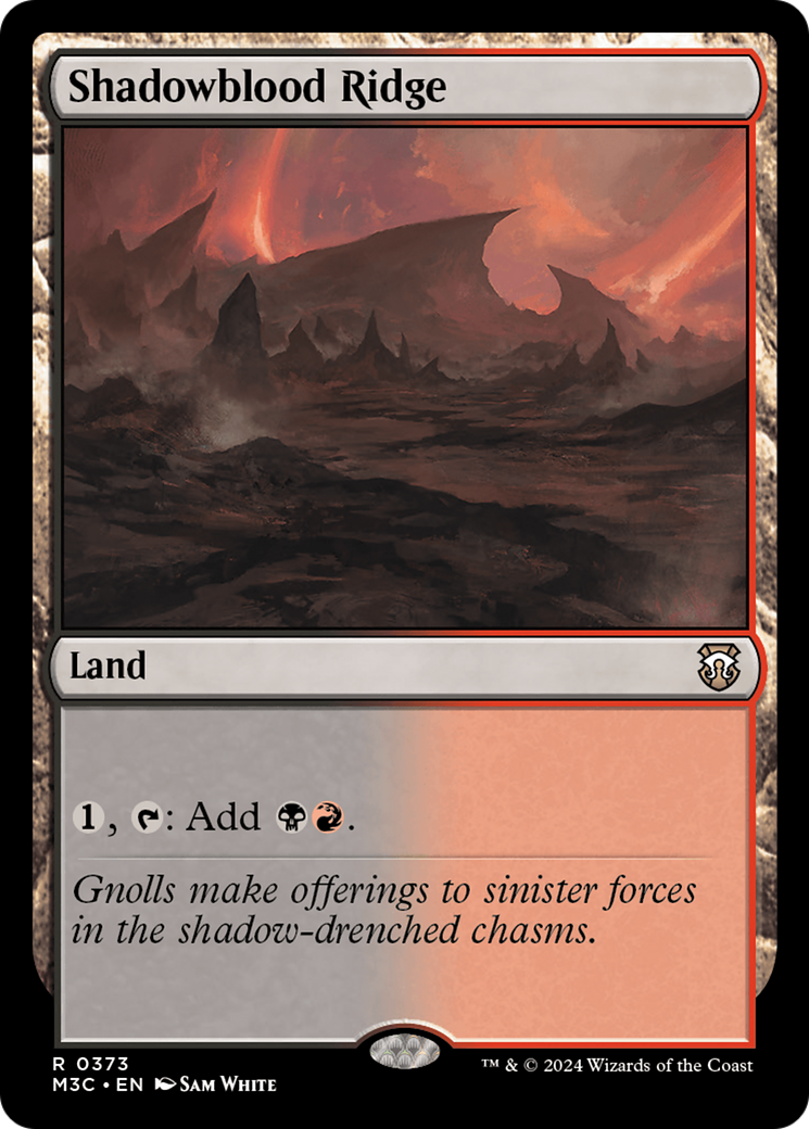 Shadowblood Ridge (Ripple Foil) [Modern Horizons 3 Commander] | Impulse Games and Hobbies